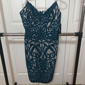 Brand new Lulus Emerald Green Mini Dress
